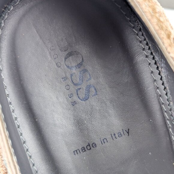 Hugo Boss Men Distress Brown Suede Lace-up Oxford Rubber Shoes sz 7 - Picture 7 of 7